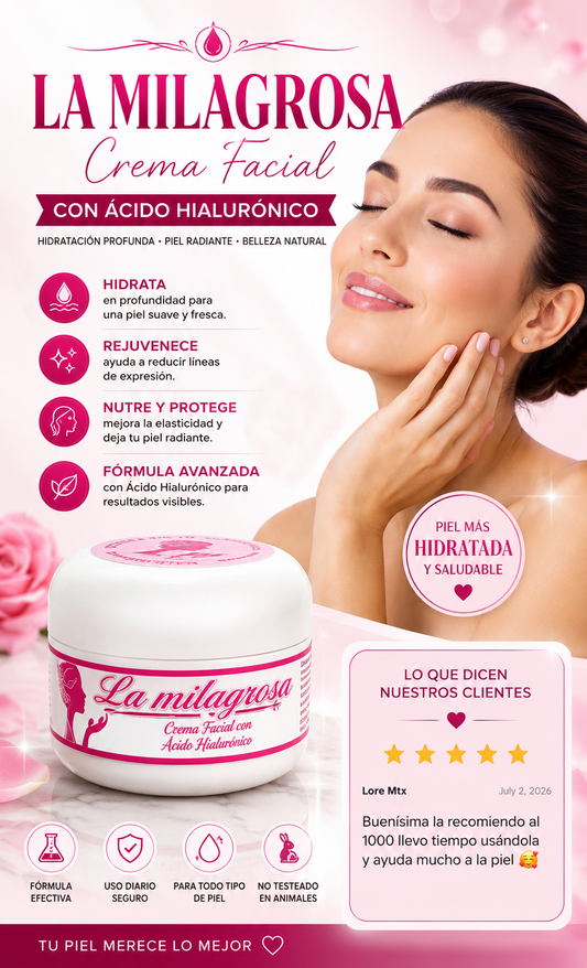 La Milagrosa crema facial con acido Hialuronico - facial cream