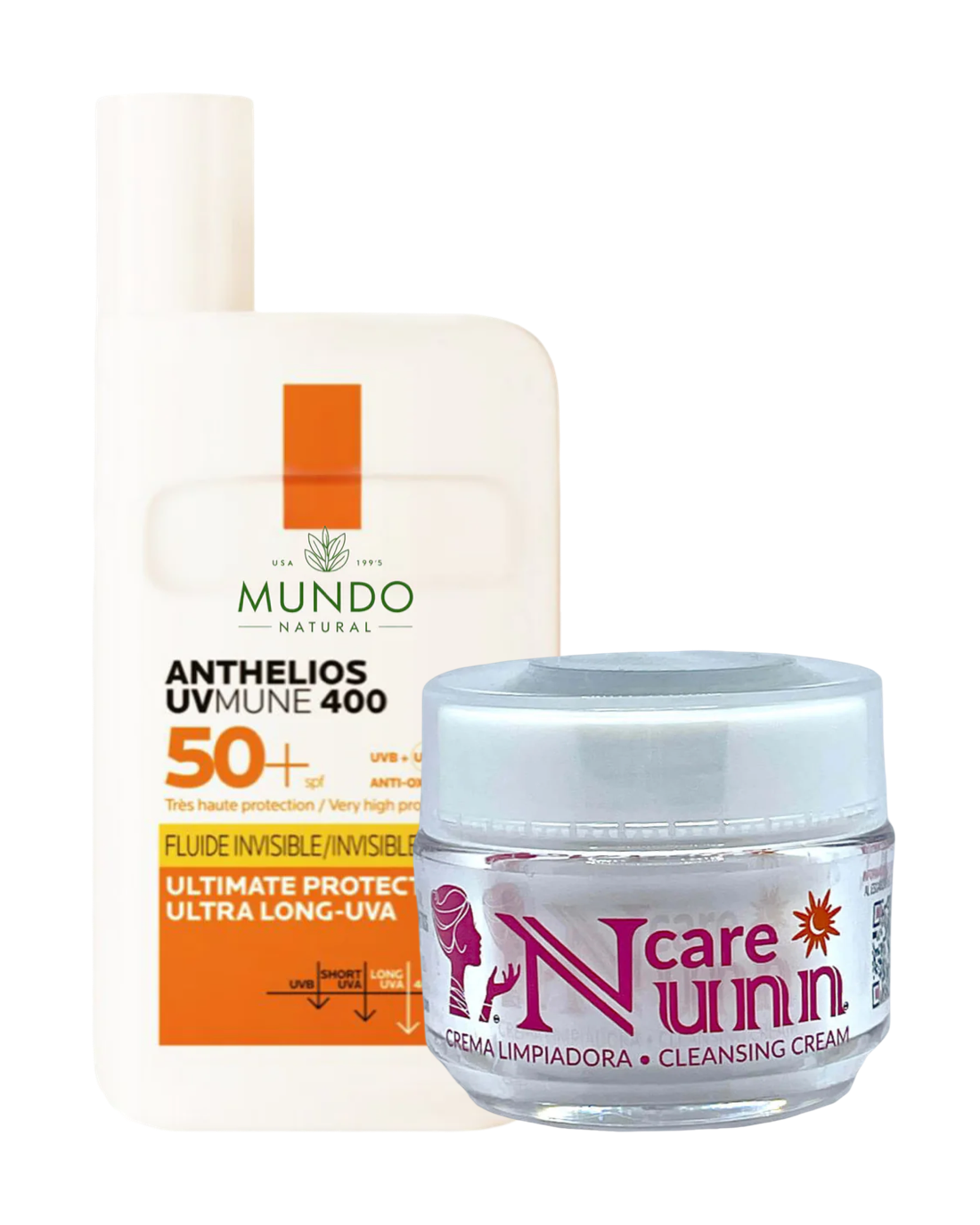 NunnCare crema facial + Protector solar para rostro FPS 50 liquido