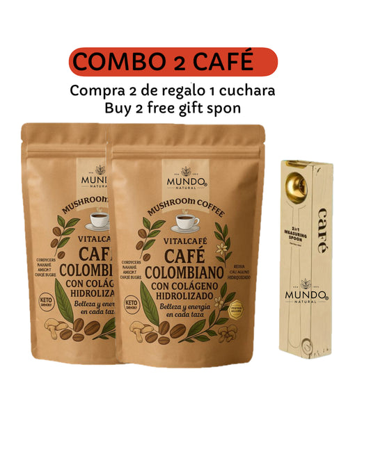 Coffee CAFE Espresso Colombiano con Colageno Hidrolizado
