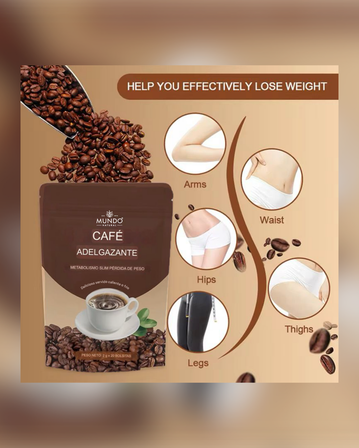 SLIM COFFEE - METABOLISM WEIGHT LOSS Intense Burn Diet - Café Instantáneo para Adelgazar