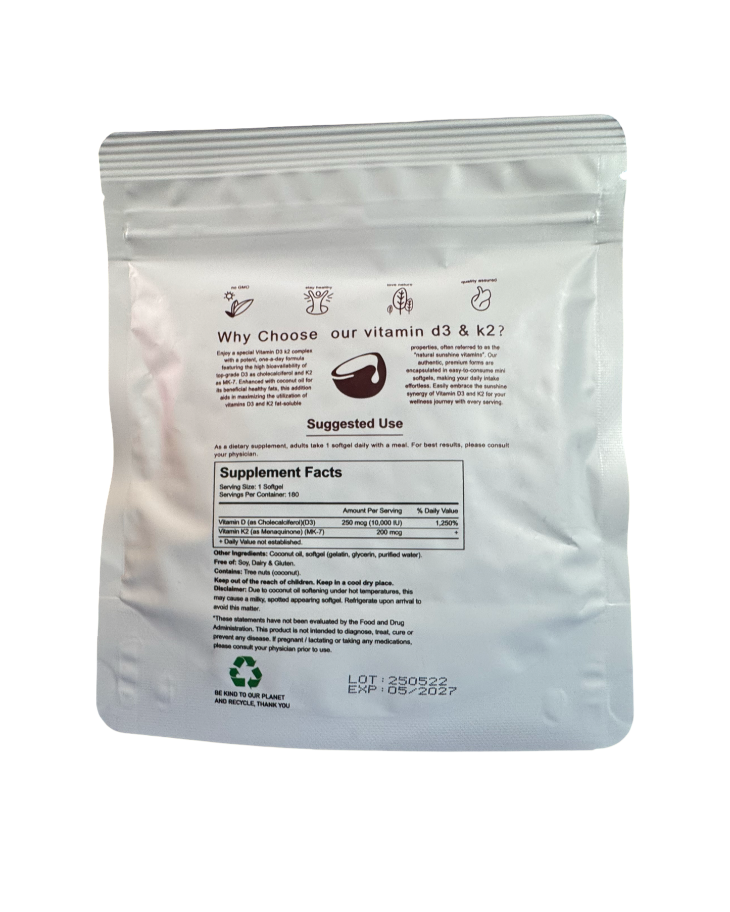 D3 + K2 Vitamina - Apoyo inmunológico