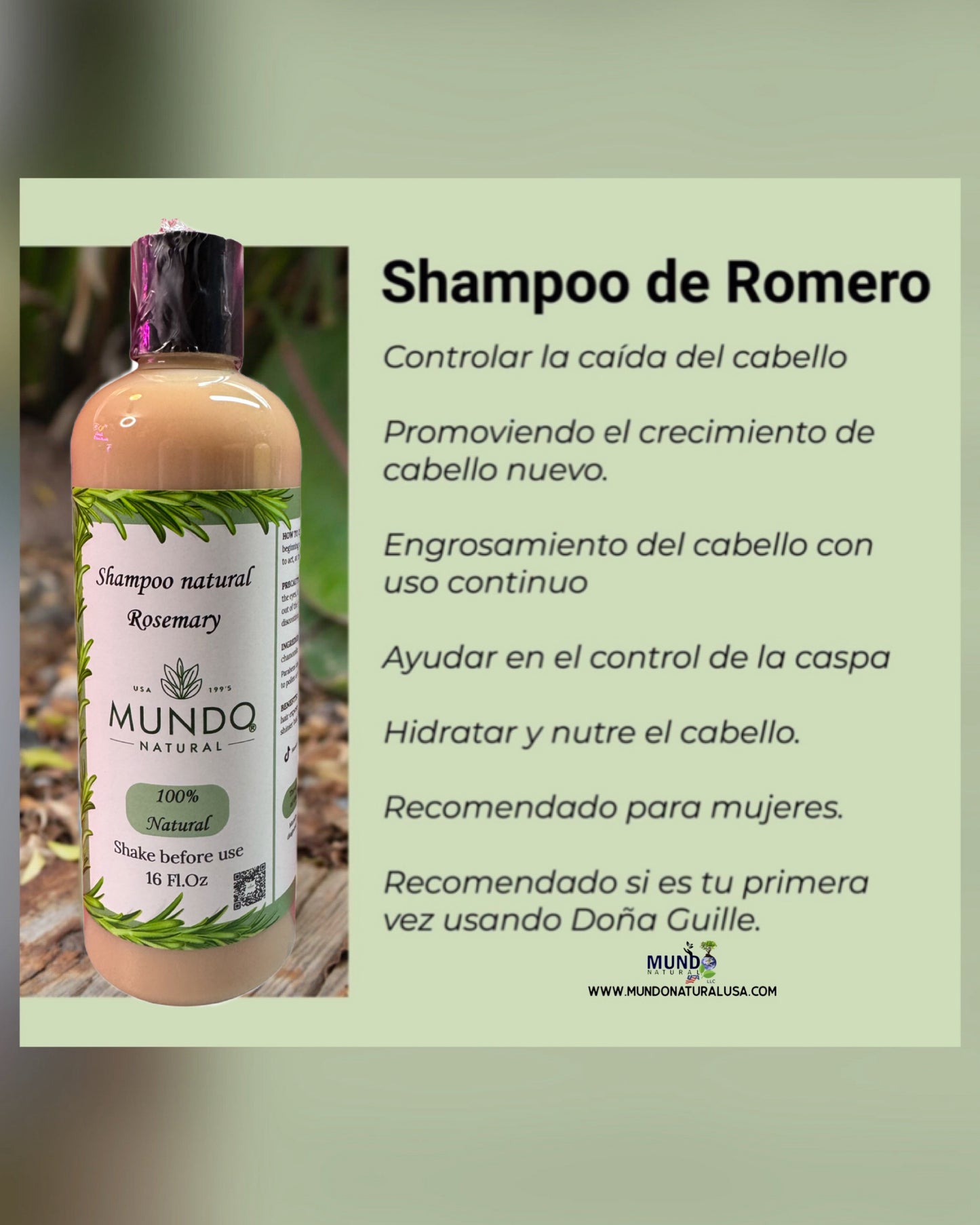 Romero Shampoo - Rosemary - HAIR CARE HAIR LOSS ALOPECIA