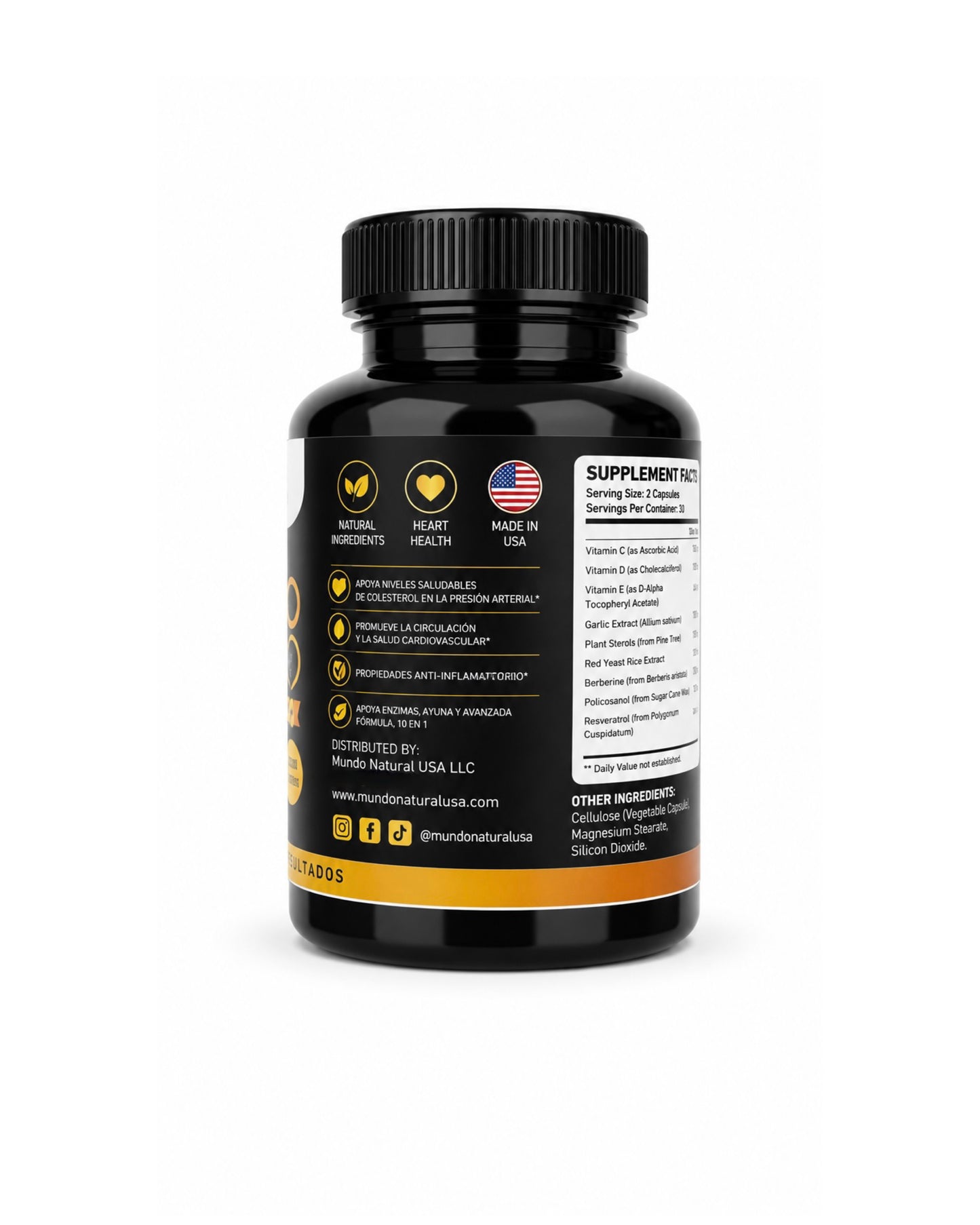 Cardio Pure – Cholesterol Support+ | 10 en 1 | 60 Cápsulas