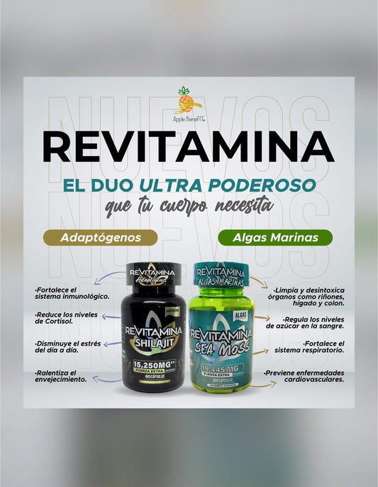 REVITAMINA ADAPTÓGENOS y REVITAMINA ALGAS MARINAS