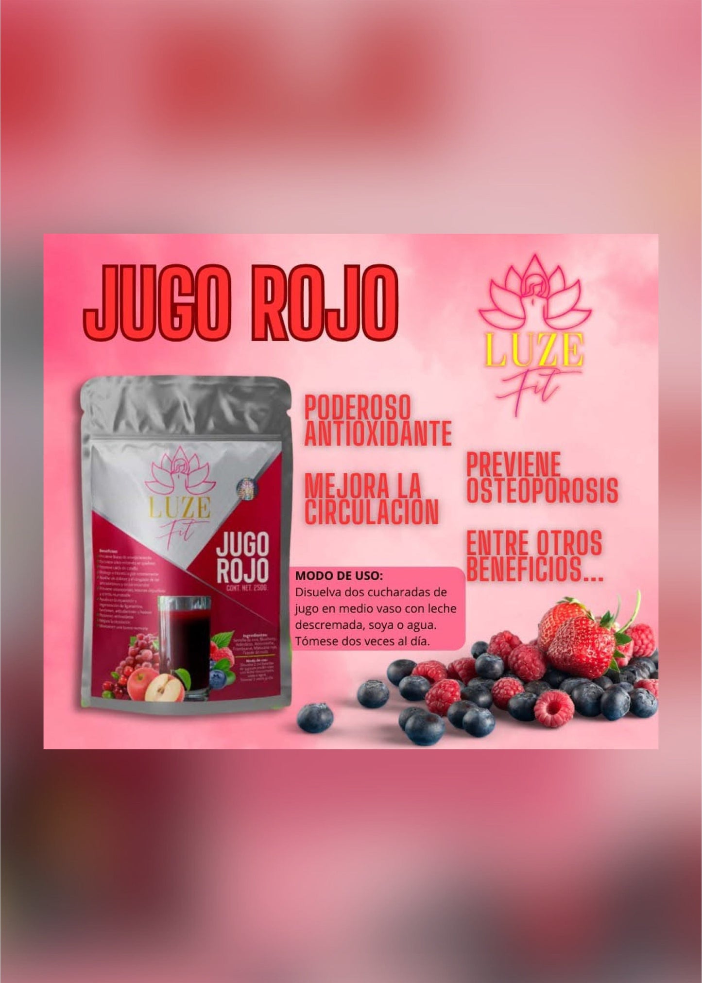 Luze Fit Jugo Rojo