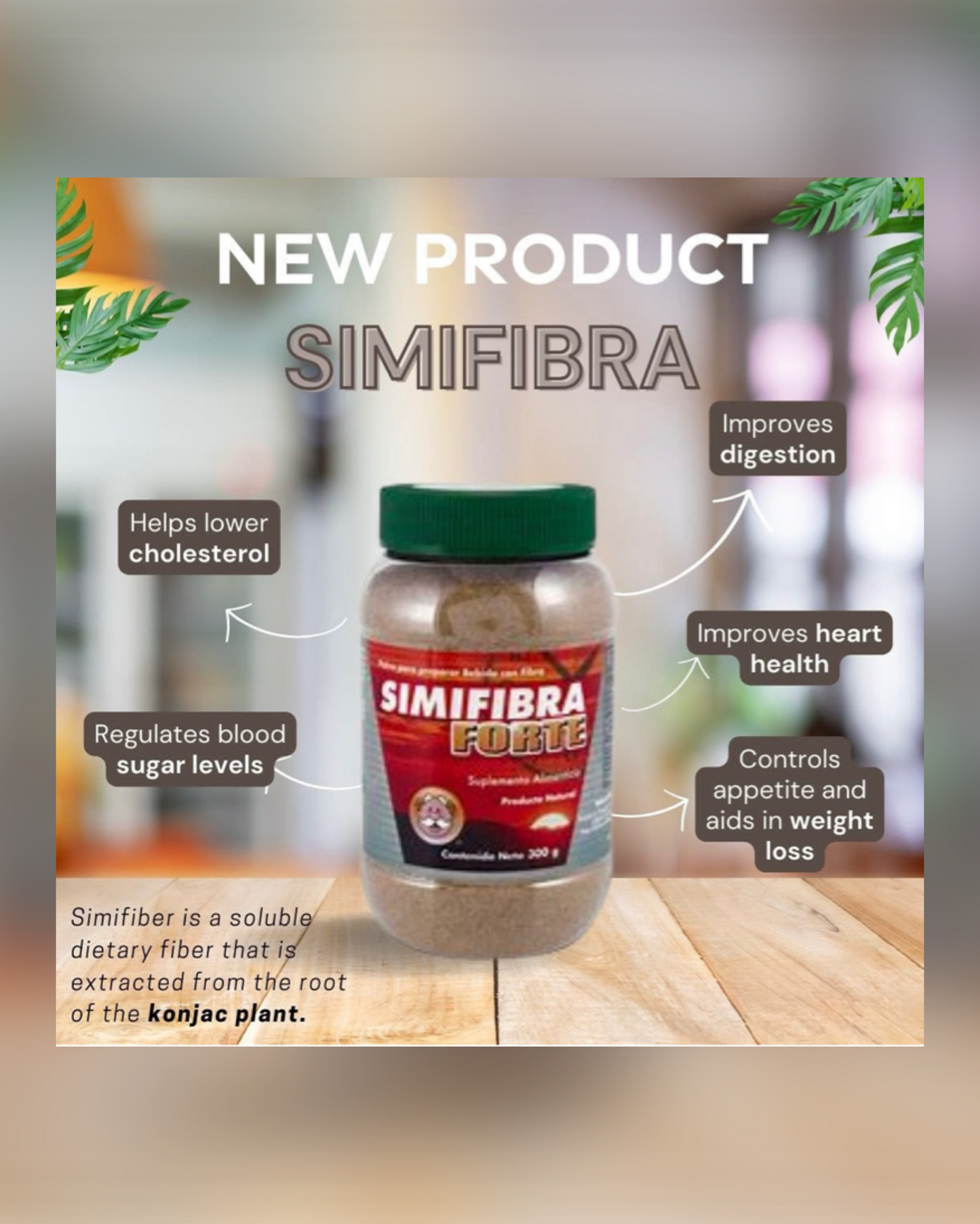 Simifibra Forte - Fibra natural en polvo (300 g)
