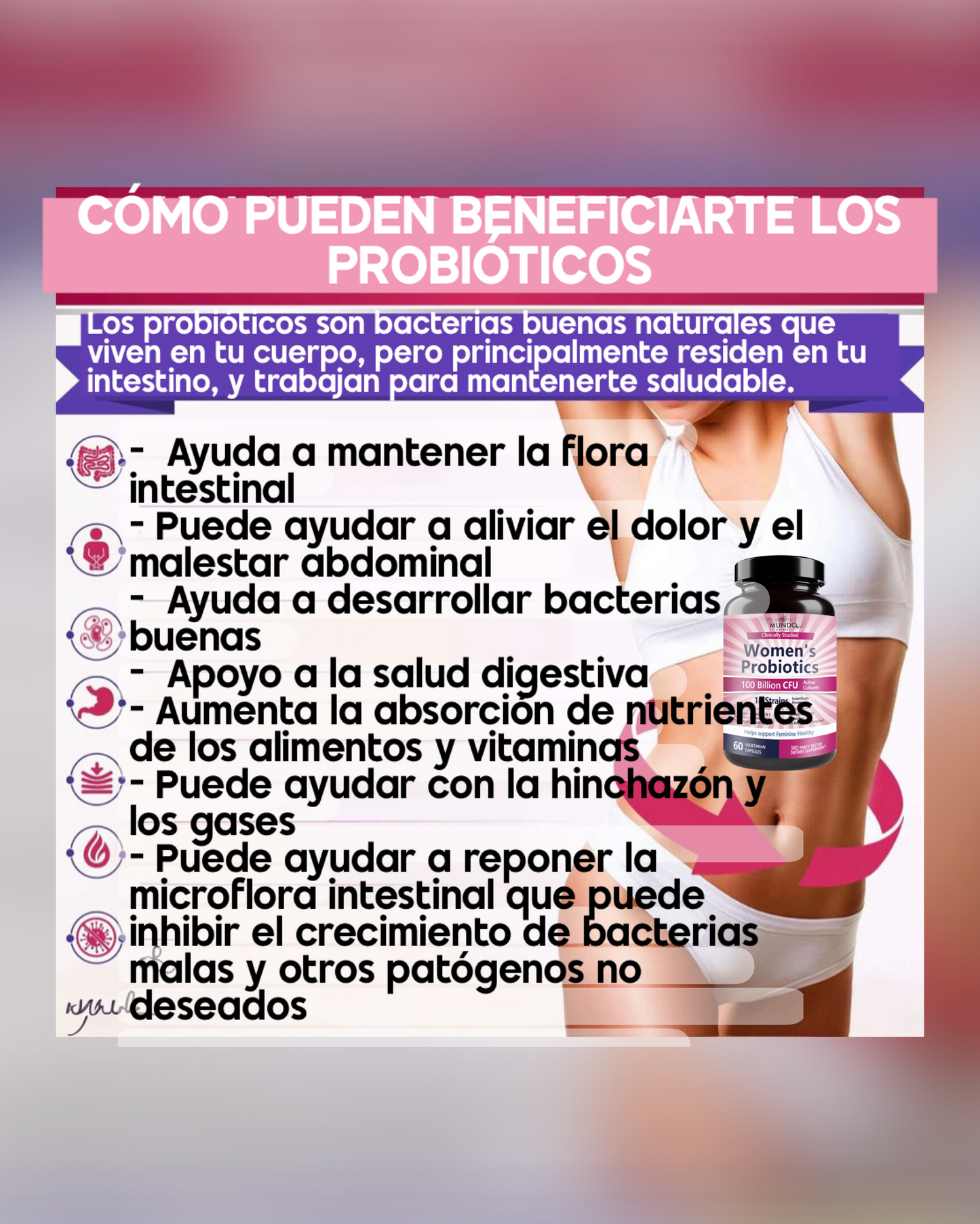 Probiótico para Mujeres - Mundo Natural USA