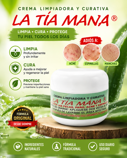 La Tía Mana crema facial + jabón el poderoso