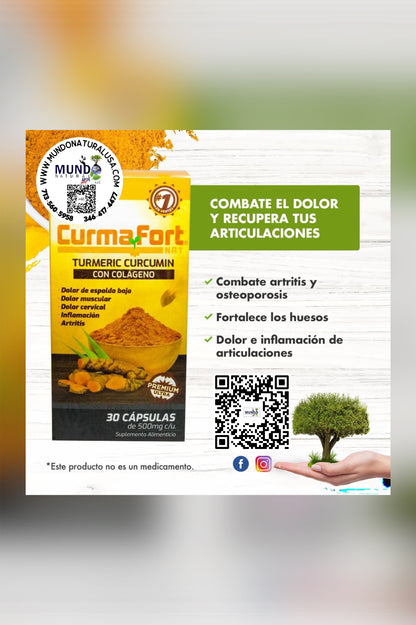 CurmaFort Nat Turmeric Curcumin con Colágeno