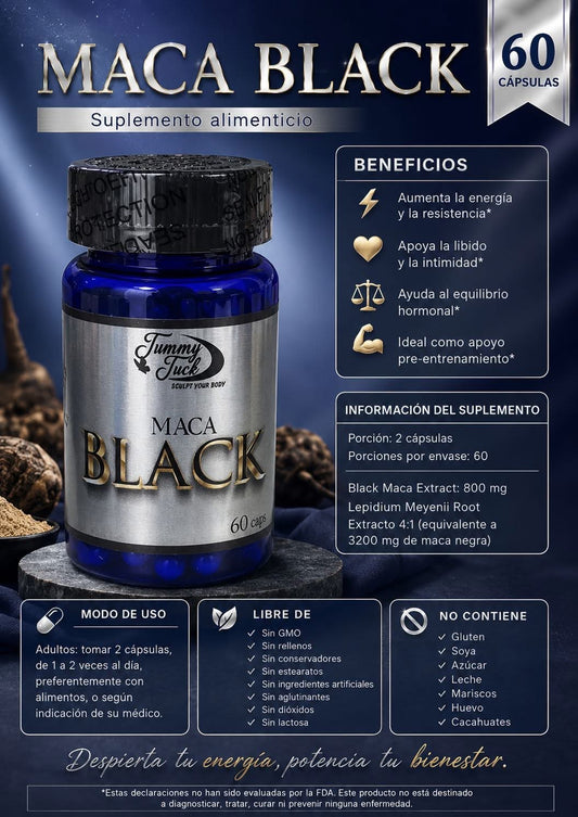 Black Maca - potencia masculina solo para hombres