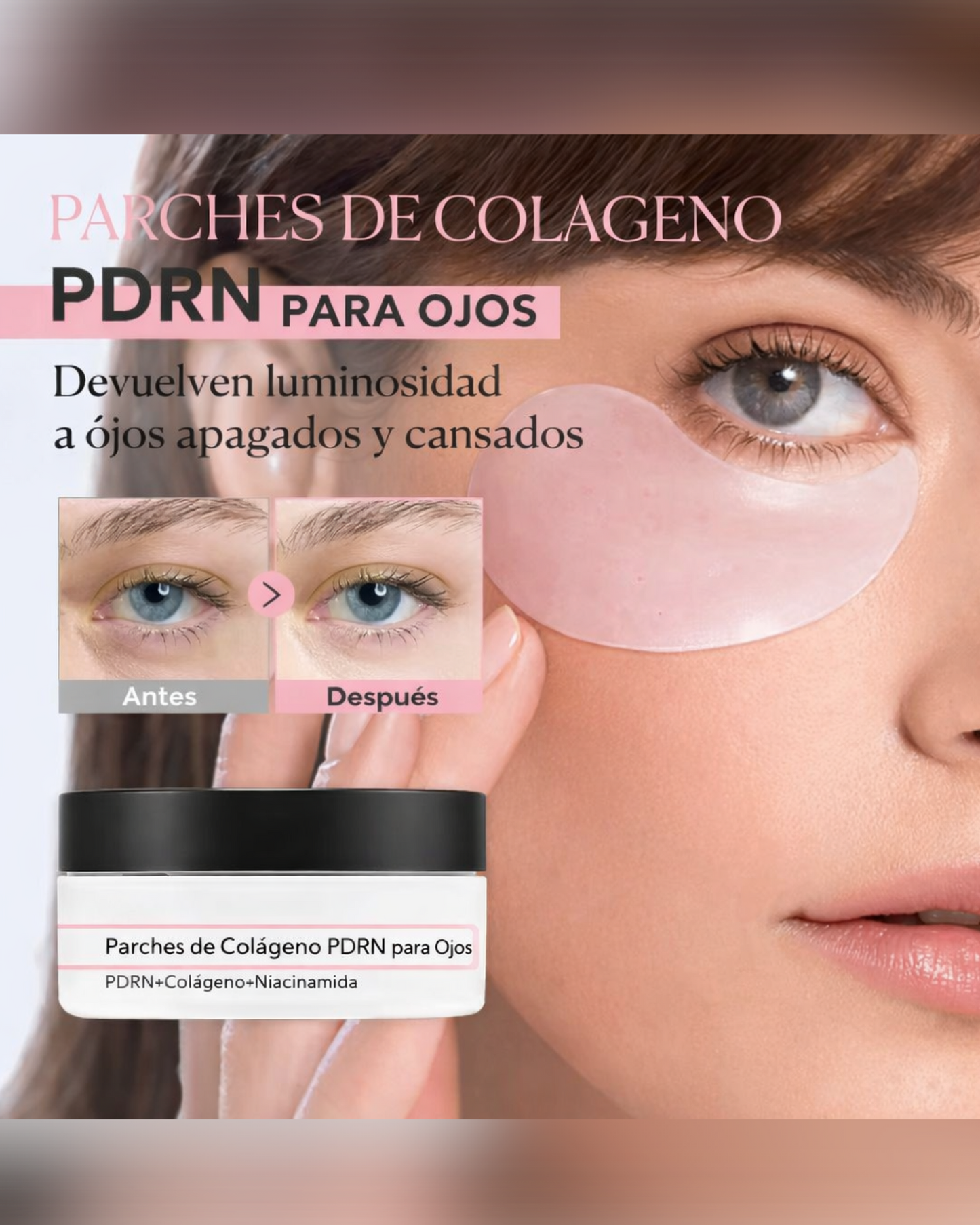 Parches de Colágeno PDRN para Ojos – Hidratación, Firmeza y Efecto Antiedad