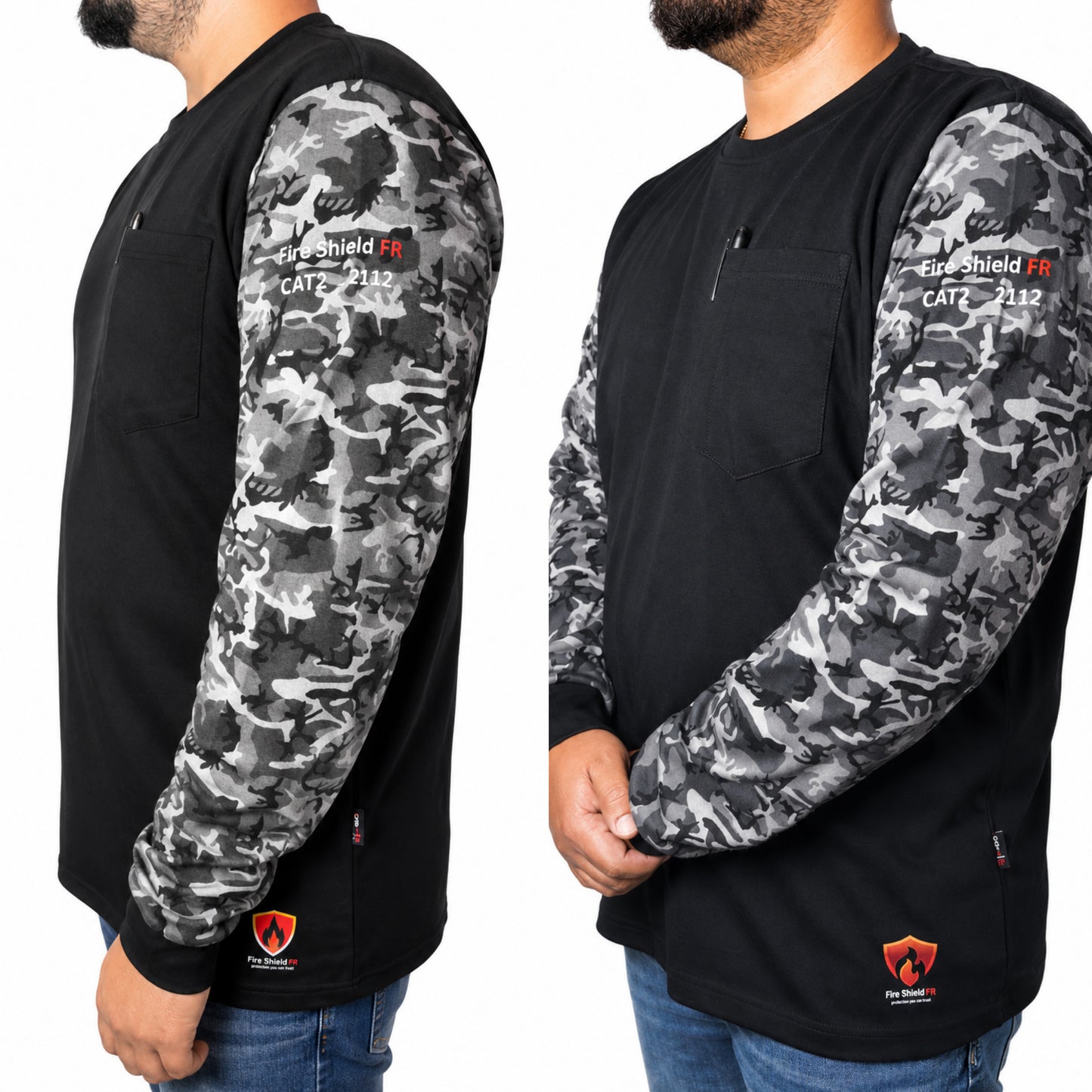 1  Fire Shield FR CAT2 Work Shirt – Flame Resistant Long Sleeve