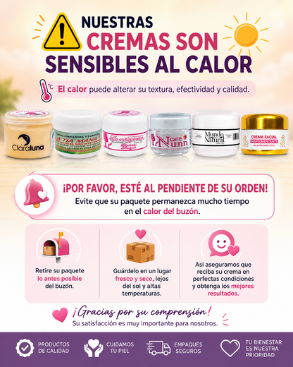 CREMA FACIAL DESPIGMENTANTE con ácido hialurónico