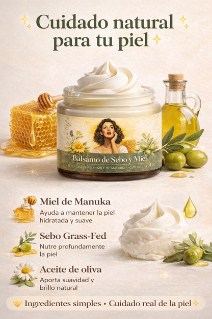 Bálsamo de Sebo y Miel – Hidratación profunda inspirada en la naturaleza