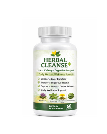 Herbal Cleanse+ | Soporte Digestivo, Hepático y Bienestar Diario | Fórmula Herbal
