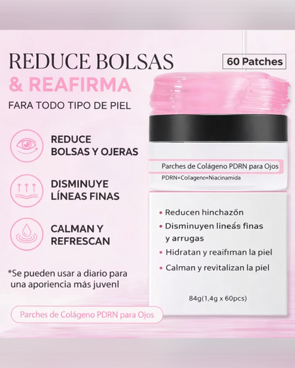 Parches de Colágeno PDRN para Ojos – Hidratación, Firmeza y Efecto Antiedad