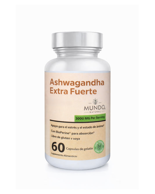 Ashwagandha Organica Extra fuerte - mejora la salud y la resistencia