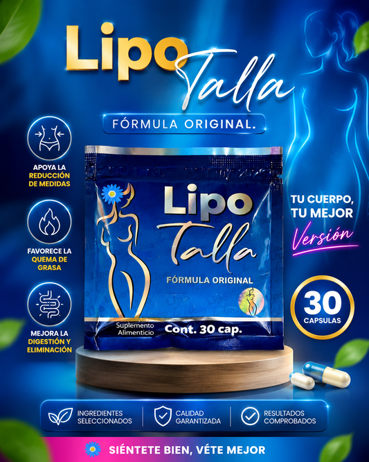 LipoTalla azul de dia perdida de peso y tallas