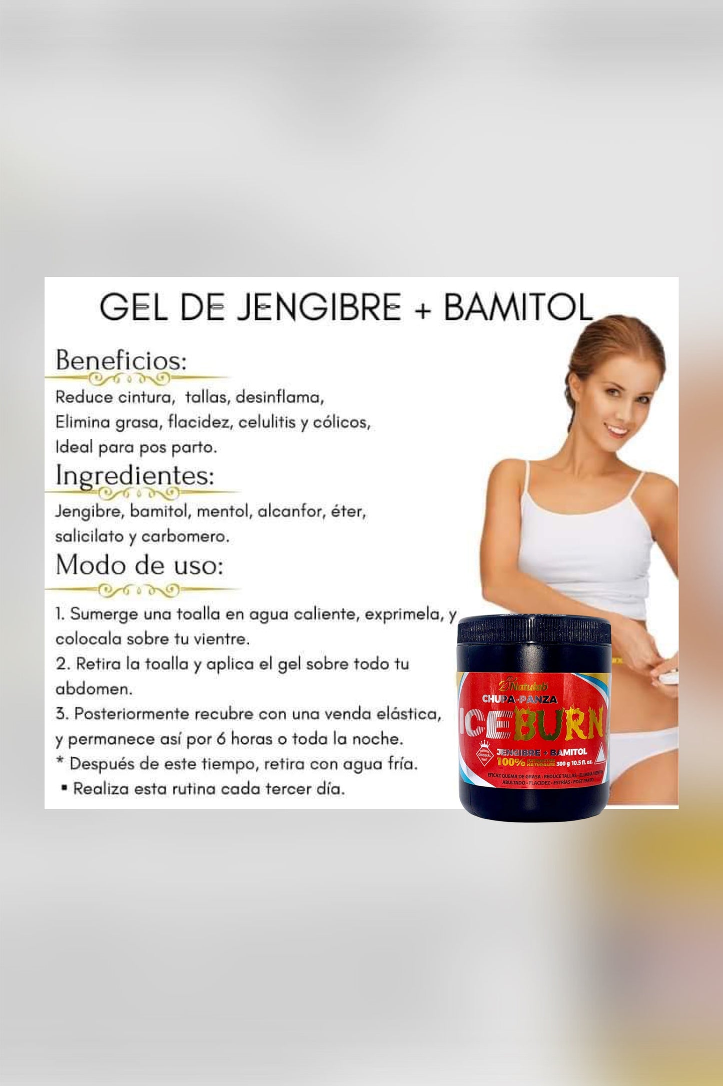 Bamitol Gel Chupa-Panza Hielo-Quema