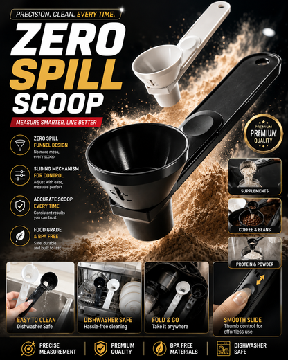 Cuchara medidora premium para proteína en polvo, suplementos y café | 2 Cucharas de grado alimenticio libre de BPA