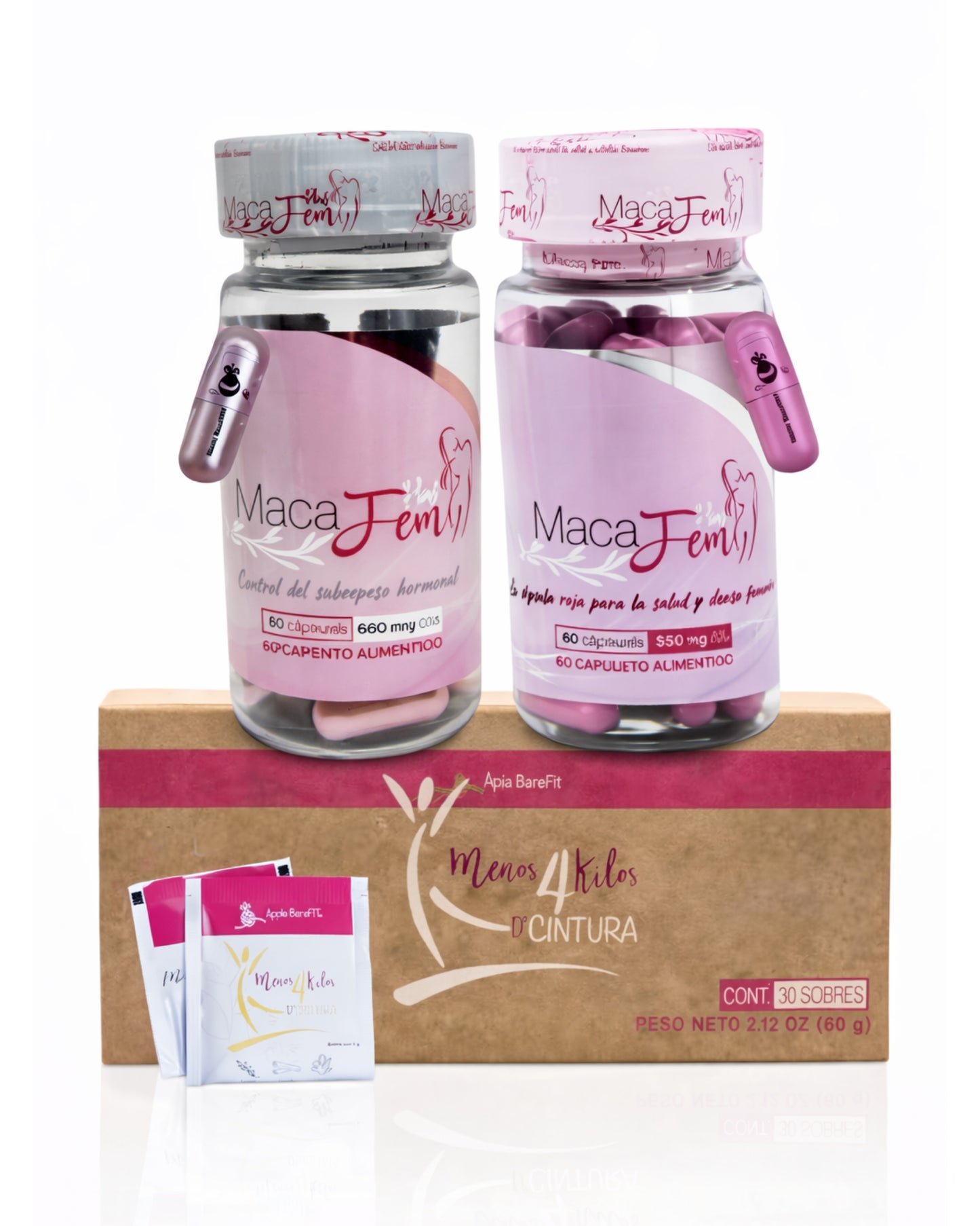 MacaFem y Menos 4 Kilos Té Kit