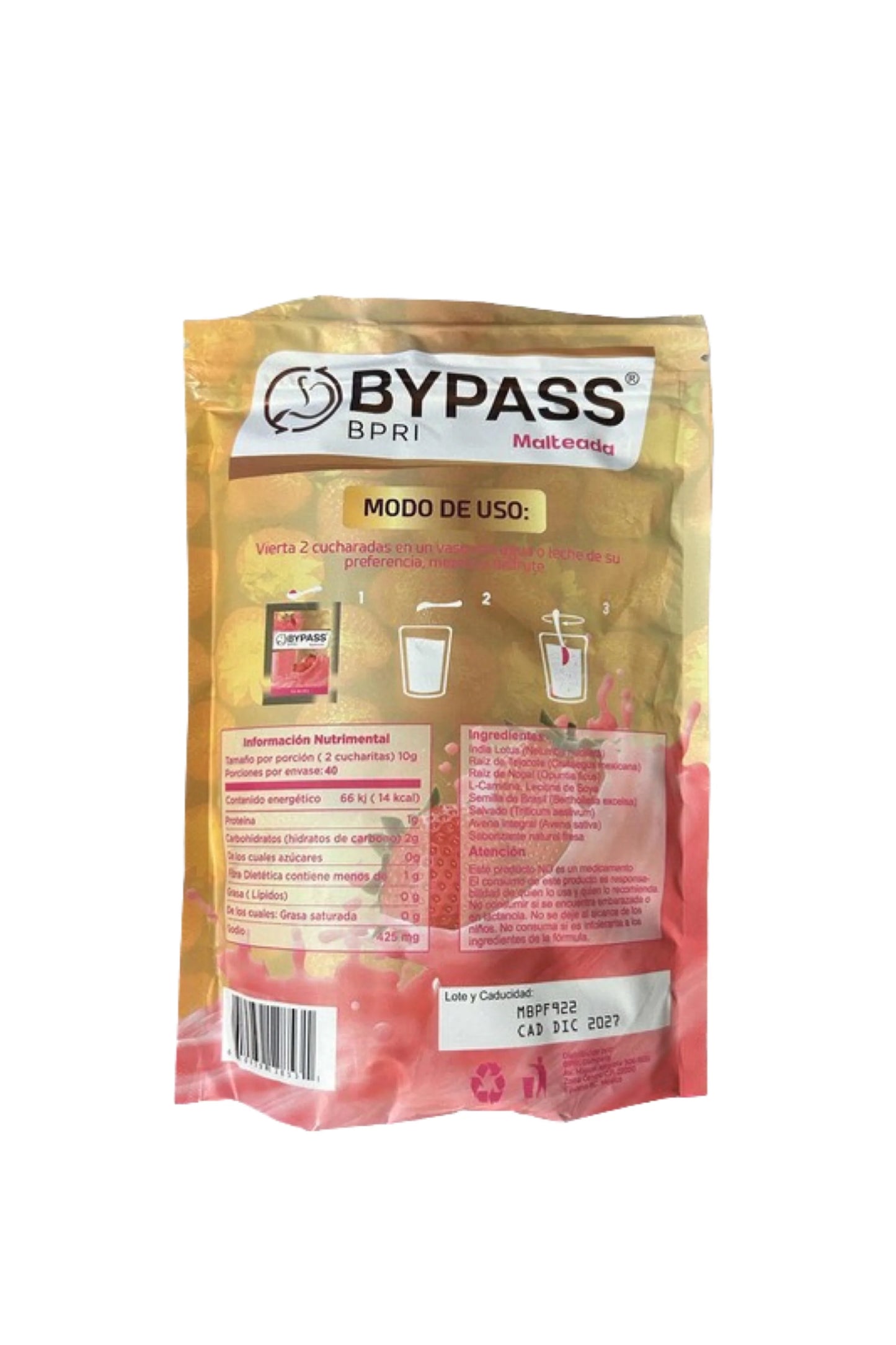 ByPass Bpri shake 400g sabor fresa