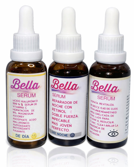 BELLA serum facial kit Dia, Noche, Contorno de ojos