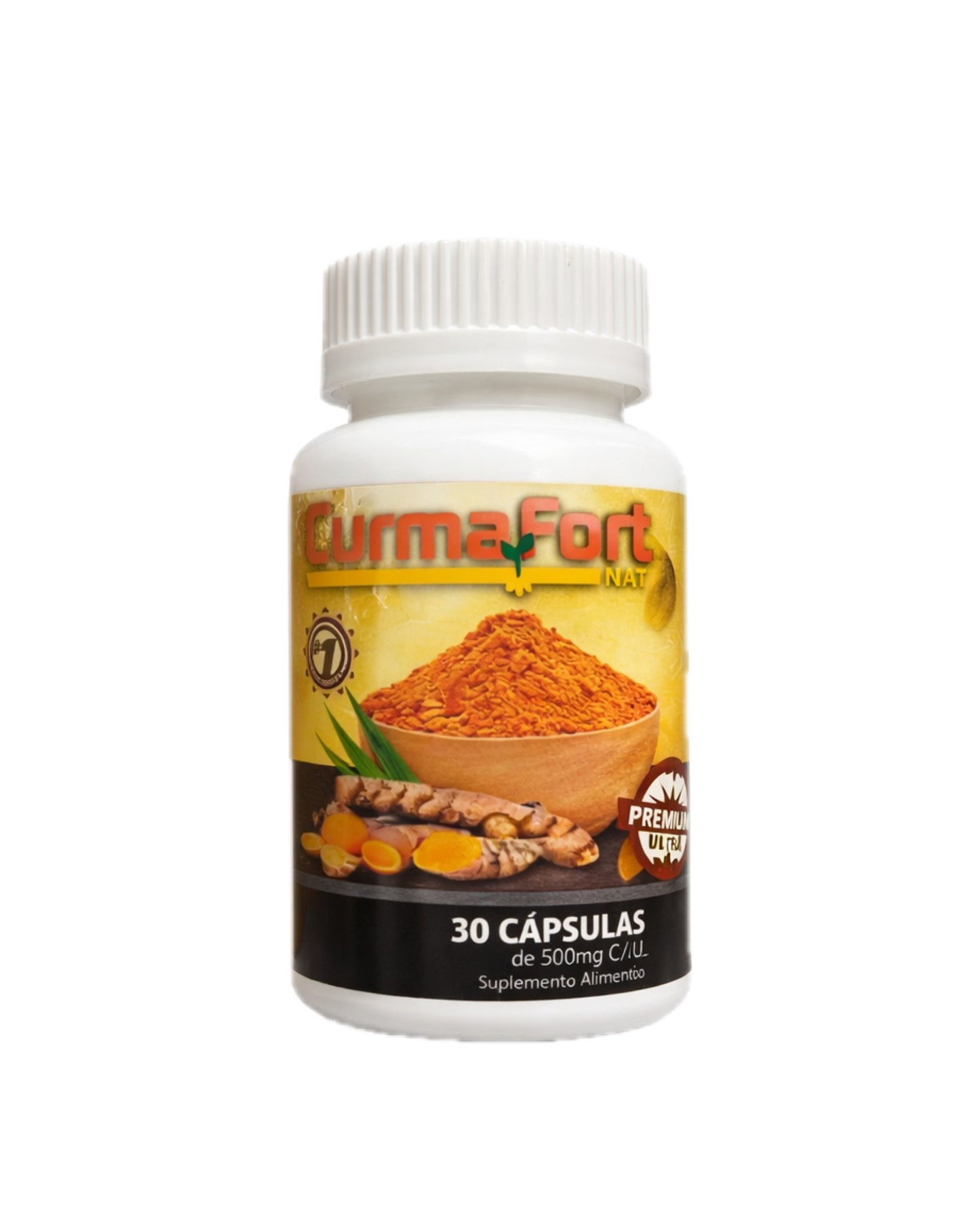 CurmaFort Nat Turmeric Curcumin con Colágeno - Alivio del dolor articular y muscular - 30 cápsulas