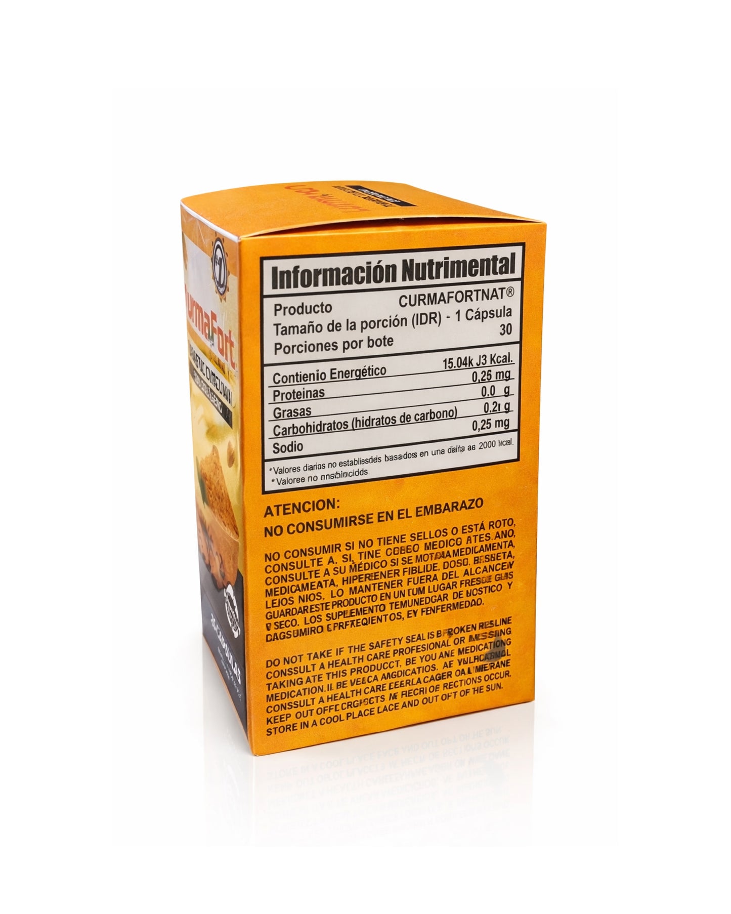 CurmaFort Nat Turmeric Curcumin con Colágeno - Alivio del dolor articular y muscular - 30 cápsulas