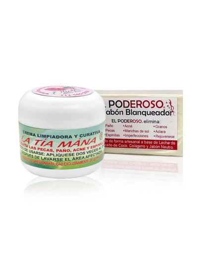 La Tía Mana crema facial + jabón el poderoso