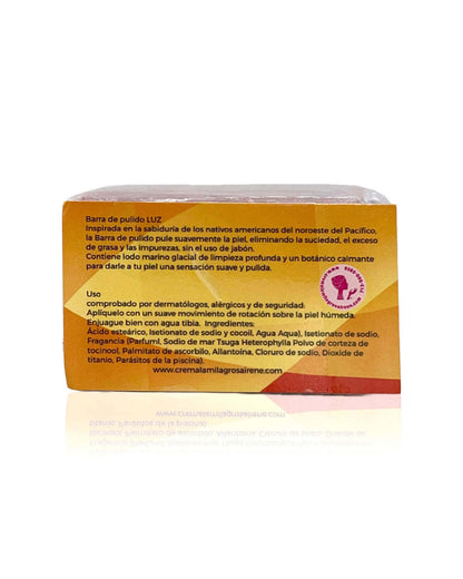 Jabón facial Barra Pulidora LUZ de lodo marino