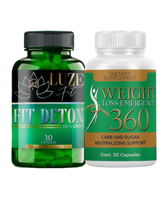 WEIGHT LOSS 360 Emergency - Apto para personas diabéticas e hipertesas 
+ LUZE FIT DETOX