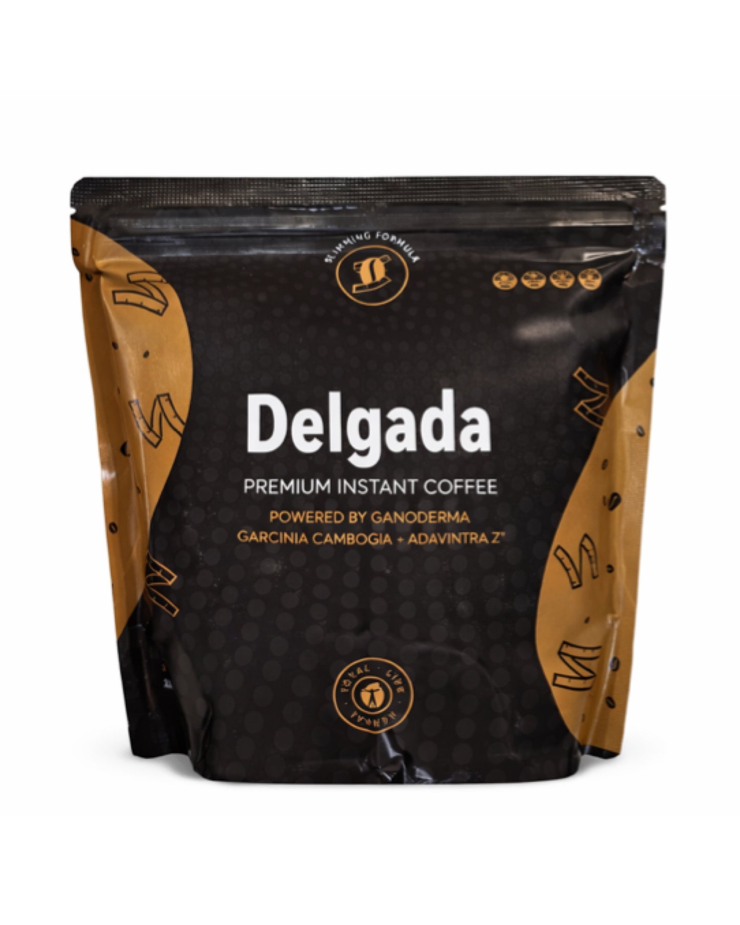 Coffee Slim Delgada con hongo Ganoderma Lucidum Intense Burn Diet - Café Instantáneo para Adelgazar
