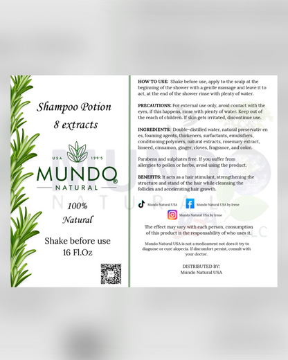 Shampo pócima 8 extractos