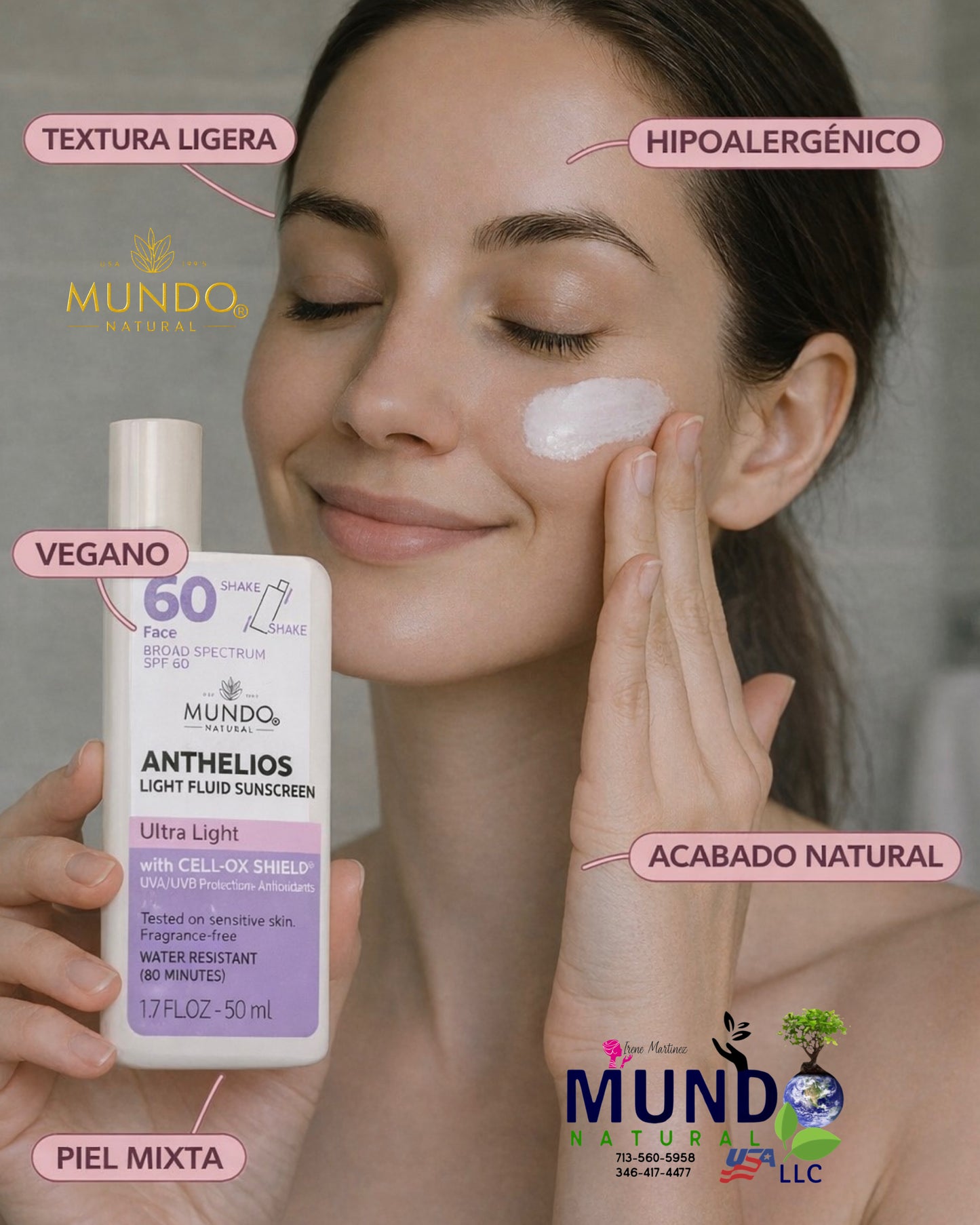 Bloqueador solar para rostro 60 FPS liquido - Linea Premium