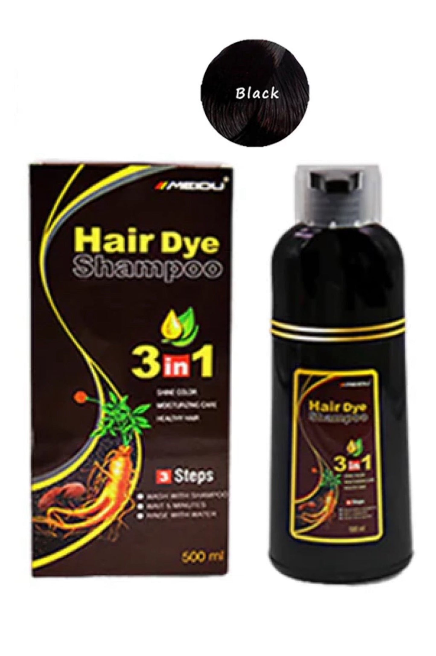 Shampoo Hair Dye Black