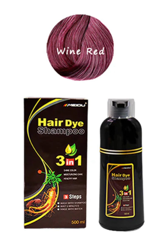 Shampoo Hair Dye Wine Red