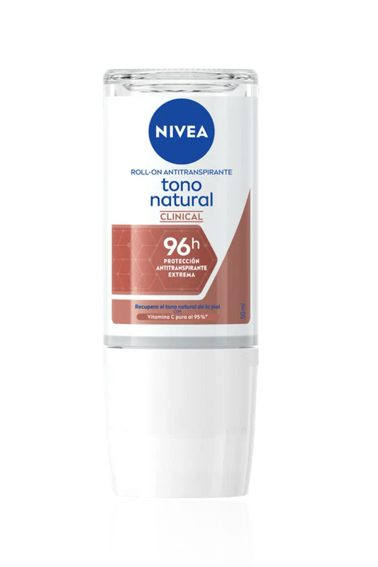 NIVEA TONO NATURAL CLINICAL ANTITRANSPIRANTE EN ROLL ON 50ML