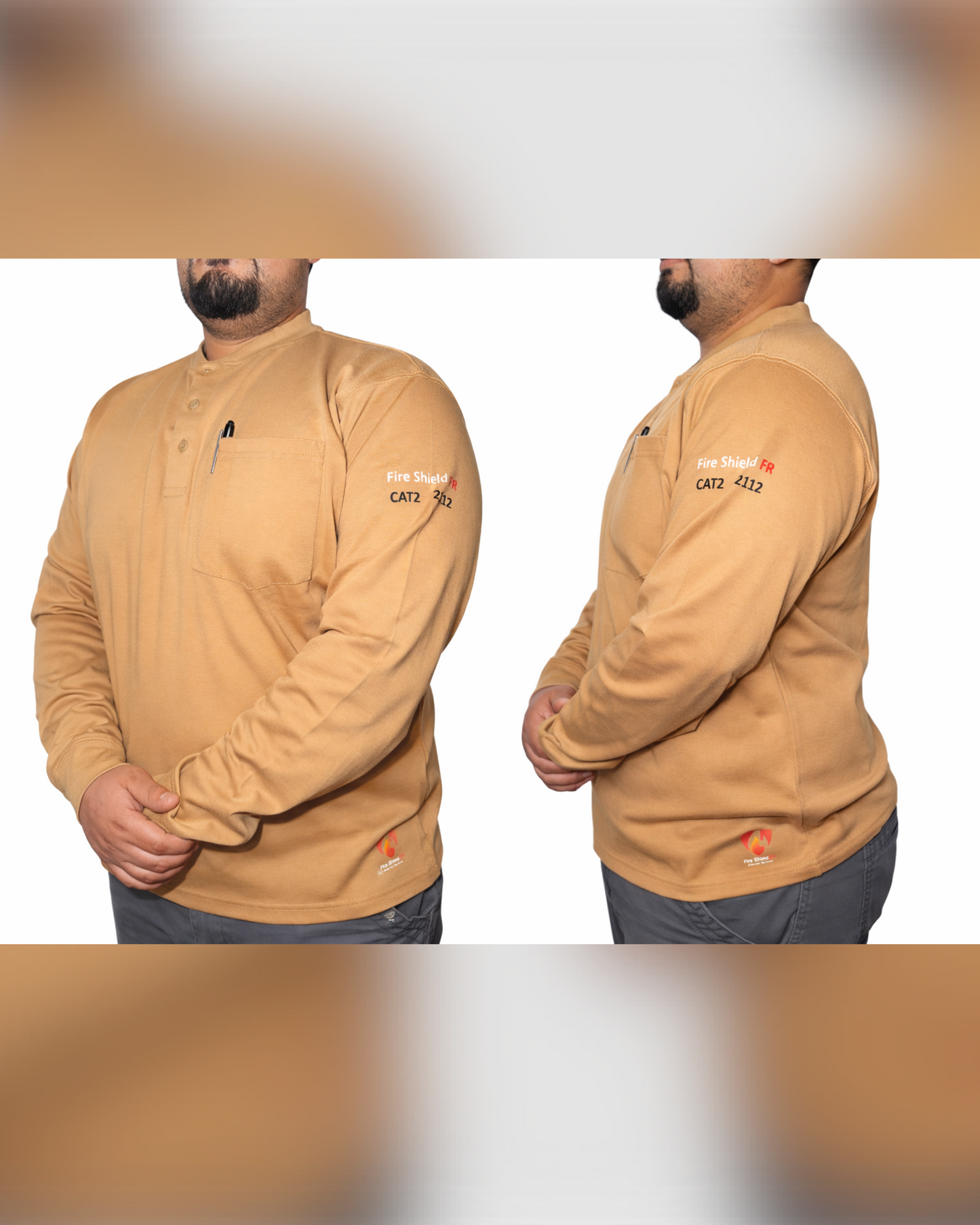 🔥 Fire Shield FR CAT2 – Camisa de Trabajo Flame Resistant 🔥