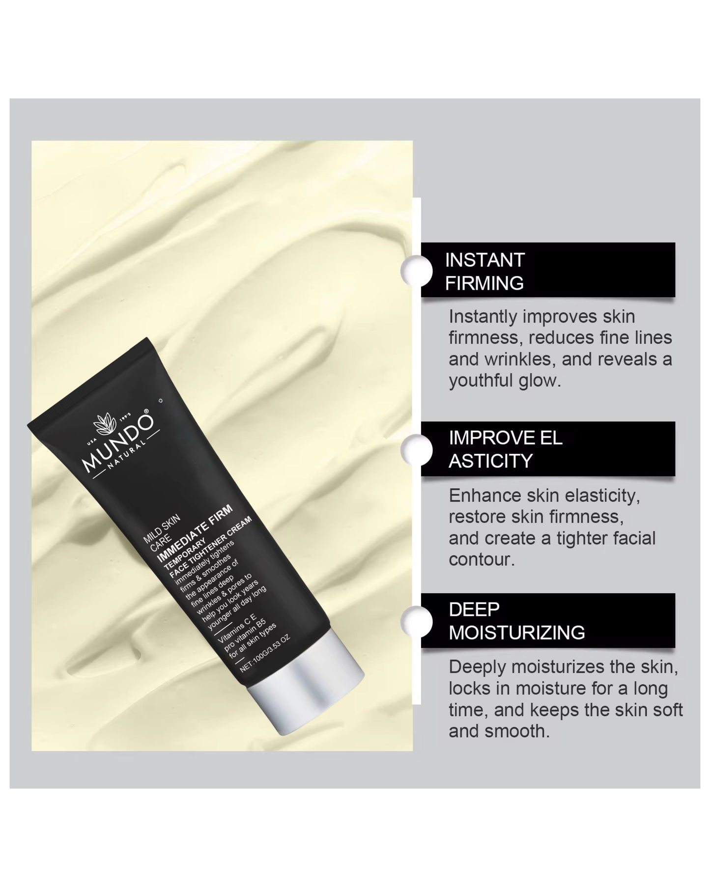 CREMA TENSORA TEMPORAL - Efecto lifting inmediato y apariencia rejuvenecida”