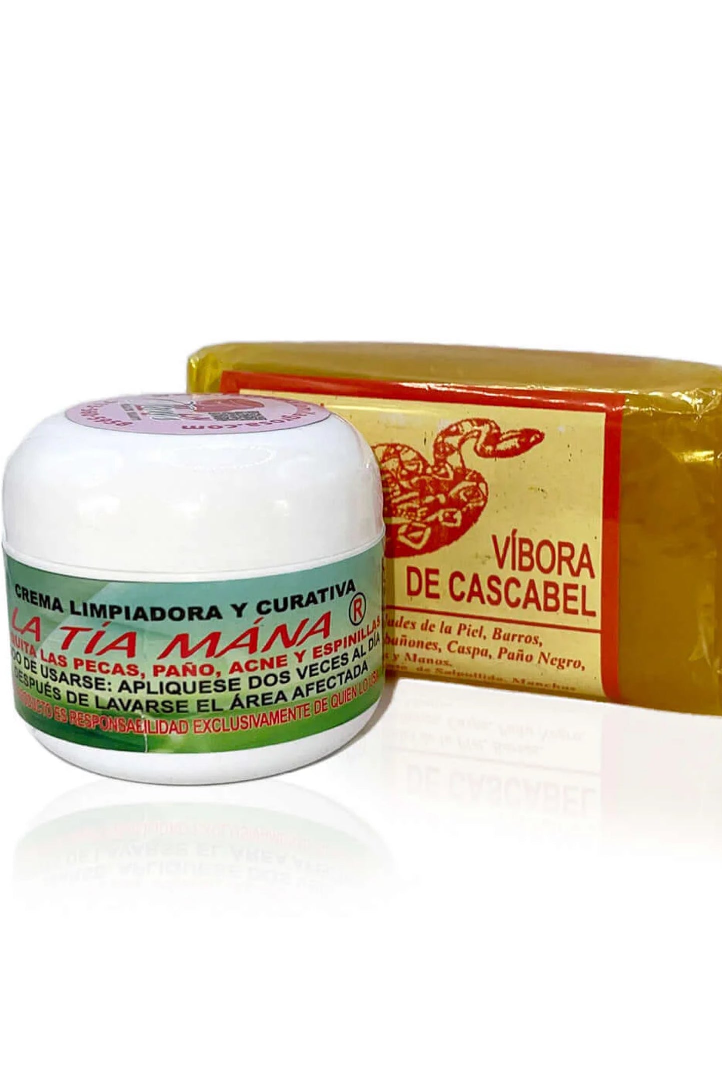 La Tía Mana crema facial + jabón aceite de vibora de cascabel
