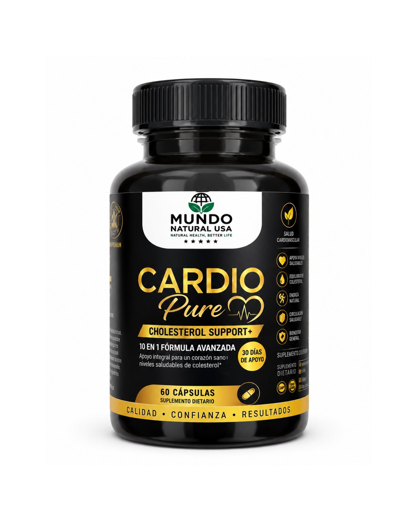 Cardio Pure – Cholesterol Support+ | 10 en 1 | 60 Cápsulas