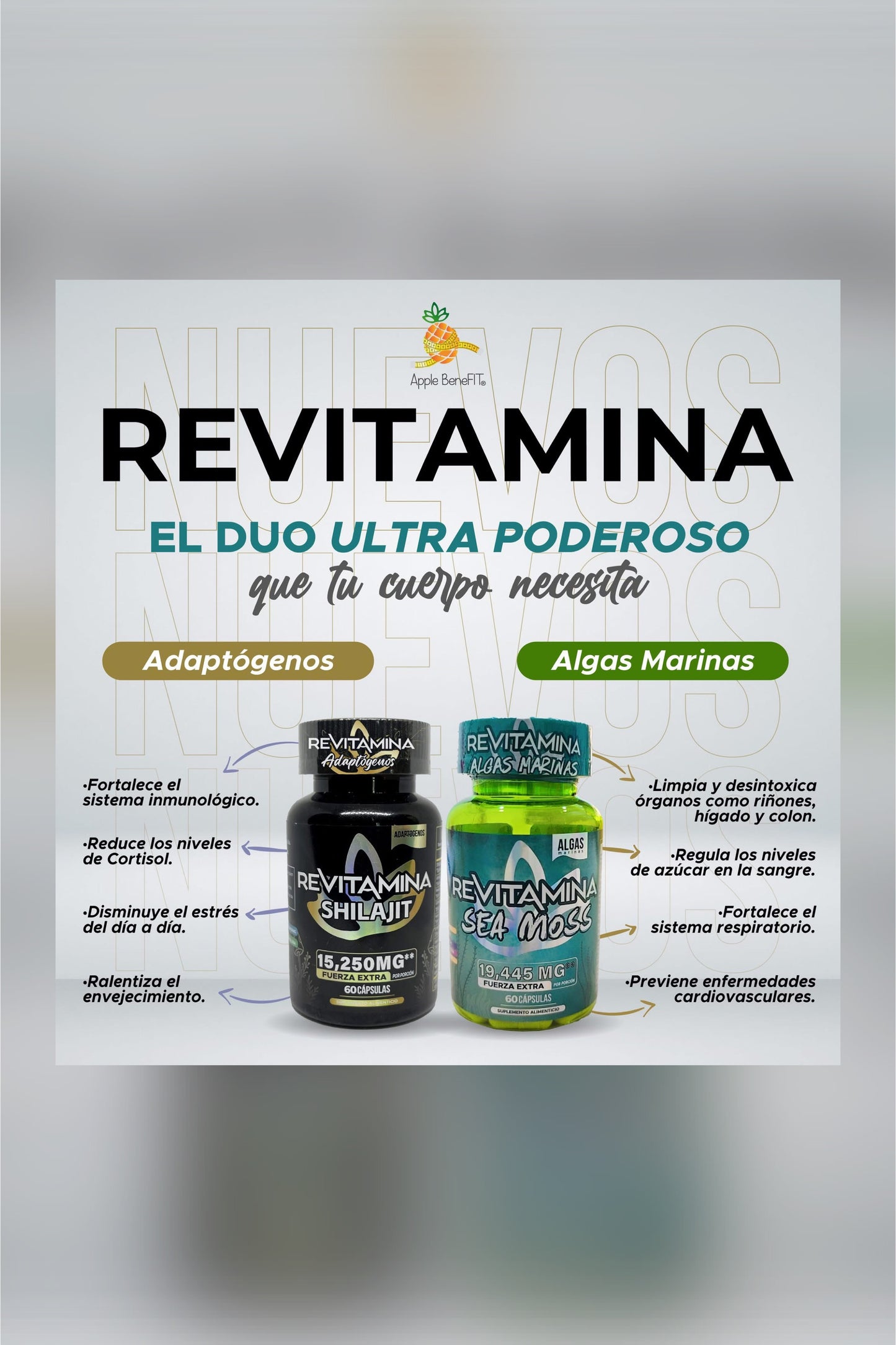 REVITAMINA ADAPTÓGENOS y REVITAMINA ALGAS MARINAS