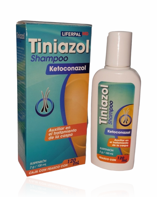 Shampoo Tiniazol - caspa, dermatitis y seborreica.