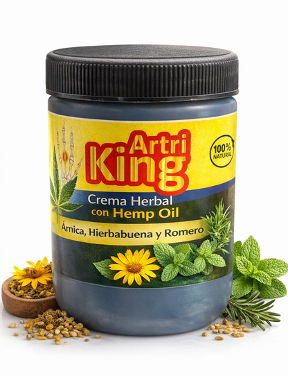 Artri King Crema Herbal con Hemp Oil | Cuidado Corporal Relajante y Reconfortante