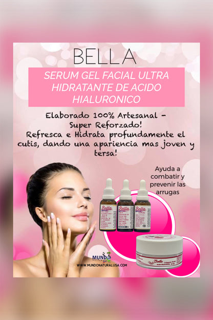 1- BELLA Gel facial Colageno ácido hialuronico - Gel facial Colágeno ácido hialurónico