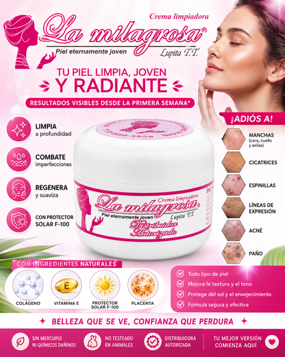 La Milagrosa Crema facial + jabón el poderoso
