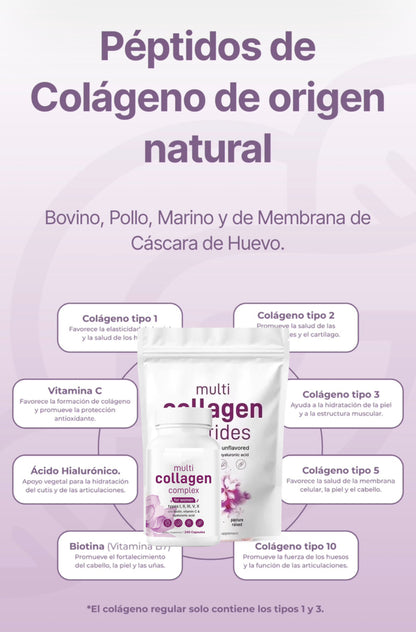 Colageno Múltiple de Micro Ingredients - Multi Collagen Peptides 120 Cap