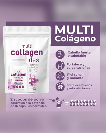 Colageno Múltiple de Micro Ingredients - Multi Collagen Peptides 120 Cap