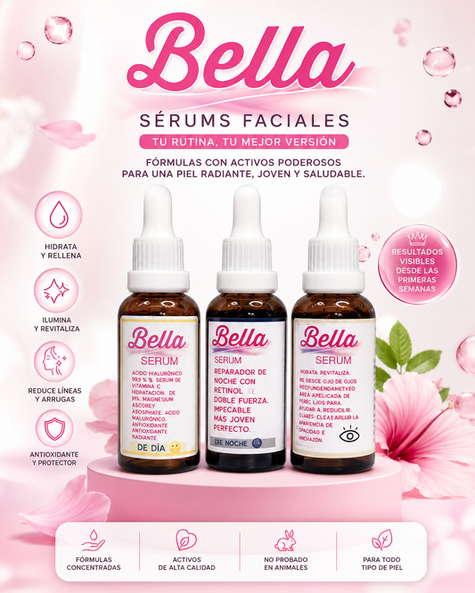 BELLA serum facial kit Dia, Noche, Contorno de ojos